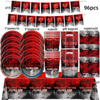 Horror Movie Stranger Theme Birthday Party Decoration Tableware Tablecloth Cup Plate Napkin Baby Shower Party Favors Supplies