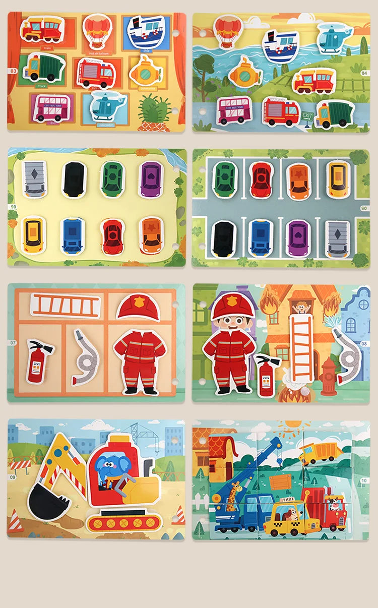 Montessori Busy Book for Kids Interactive Learning Activity Book