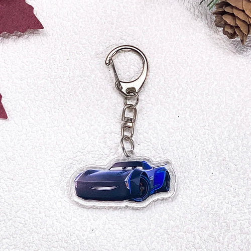 1/11Pcs Disney Cars Lightning McQueen Keychain Accessories Acrylic Charms Pendant For Bag Funny Key Holder Backpack Decoration