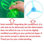 1PCS Luminous Flying Disc Propeller Toys LED Lighting Pull String Flying UFO Toy Spinning Top Outdoor Game Sports Toy Gift