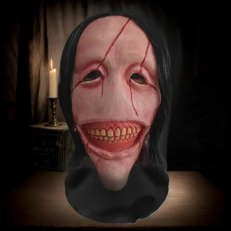 Halloween Ghost 3D Printed Mask, Stretchy Mesh Full Head Accessory, Fun Horror Cosplay Party Halloween