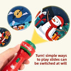Christmas Cartoon Projection Flashlight  Creative Children Flashlight Toy Projector Baby Toys Bedtime Story Book Christmas Gifts