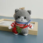 Exquisite Kitten Crochet Keychain Cute Cat Bag Charm