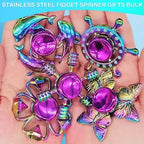 New Metal Rainbow Fidget Spinner Gradient Color R188 Mute Bearing EDC Hand Spinner Fingertip Gyro Anti-Anxiety Kids Adult Toys