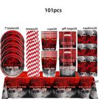 Horror Movie Stranger Theme Birthday Party Decoration Tableware Tablecloth Cup Plate Napkin Baby Shower Party Favors Supplies