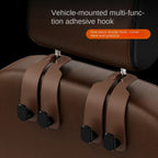 Fit for Headrest Hook Seatback Storage Rack Backpack Holder Multi-Functional Suede Double-Ended Hook - Universal