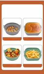 Foldable Air Fryer Silicone Liner Reusable Air Fryer Silicone Baking Tray Food Grade Silicone Air Fryer Mat