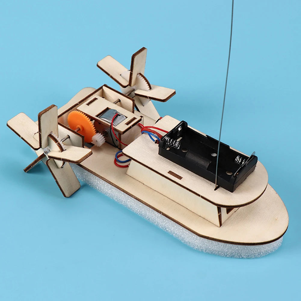 DIY STEM Science 3D Wooden Car & Boat Assembly Kit for Kids
