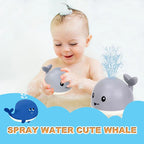 Waterproof Baby Bath Toys Whale Automatic Bathroom Toy Sprinkler Glowing LED Light toy,kids Infant Swim Pool Bathroom Toys Gifts