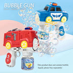 Bubble Gun Machine for Kids, Automatic Bubbles Toys Summer Outdoor Playing with LED Light Gifts Not Include Bubble Liquid