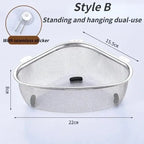 Stainless Steel Triangle Sink Drain Basket – Food Filter Organizer Rack