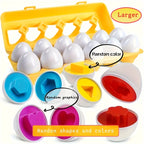 Color & Shape Matching Egg Toy Set – Montessori Learning Puzzle