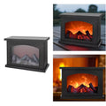 HOMEFISH LED Fireplace Flame Table Lamp, Charcoal Style Warm Ambient Light for Christmas Party Home Decor