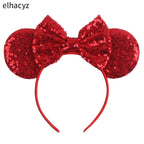 Embroidered Sequin Ears Bow Headband for Women & Girls