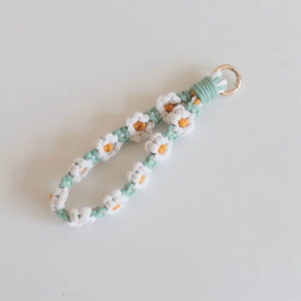 Korean Style Boho Macrame Phone Wristlet Keychain Strap