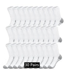 10/20/30 Pairs Men's Classic Crew Socks Unisex Sports Socks for Men Running Basketball Anti-slip Outdoor Breathable Man Socks
