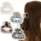 Elegant Sweet Small Oval Hair Claw Clip for Women Secure Grip Hair Accessories Ponytails Cute Hair Clips Sophisticated Style