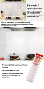 Kitchen Wall Protector Film – Oil Proof Heat Resistant Wall Sticker (One Size)
