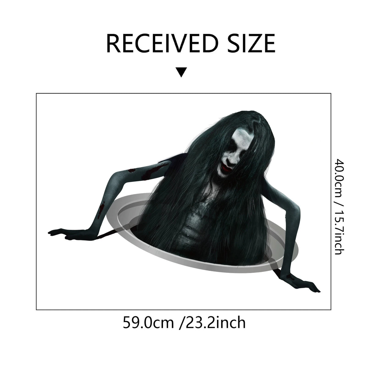3D Floor Wall Stickers Scary Ghost Halloween Removable Interior Decoration Scary Atmosphere Bar Party Spooky Decoration Props