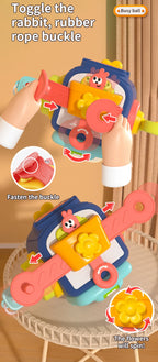 Montessori Busy Board Cube Sensory Toy – Toddler Learning Activity