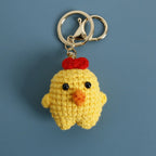 Cute Bear Couple Crochet Keychain Set Mini Animal Doll Charm