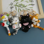 Small Cat Crochet Keychain Cute Kitten Bag Charm