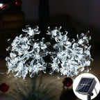 LED Solar Cherry Blossom Light String Outdoor Courtyard Decoration Festival Cherry Blossom Waterproof Atmosphere Light String