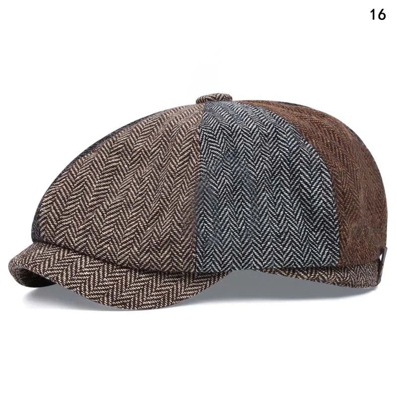 Retro Newsboy Octagonal Beret Cap for Classic Casual Style