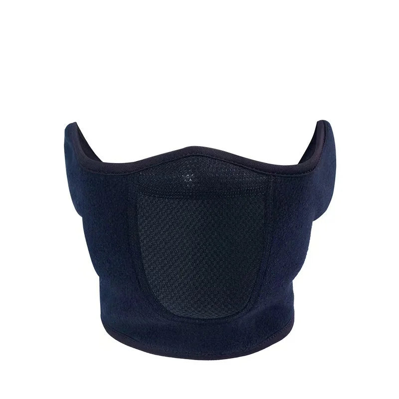 Outdoor face mask, cycling antifreeze head cover, winter skiing face protection, warm ear mask, fleece windproof face mask