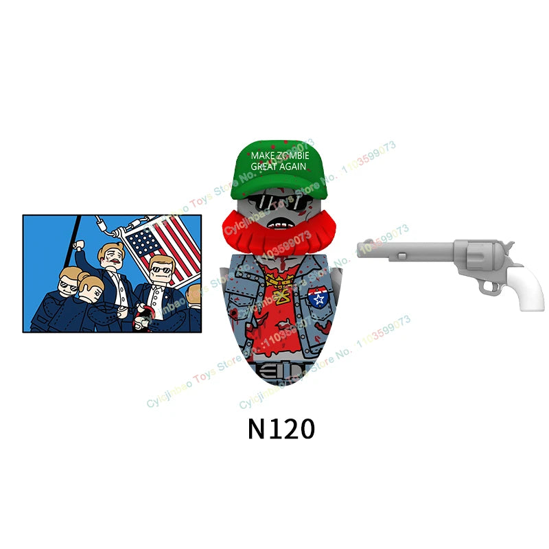 WM6075 WM6101 WM6102 Horror Movie Action Figure Building Blocks Halloween Series Character Accessories Model Brick Toys For Kids