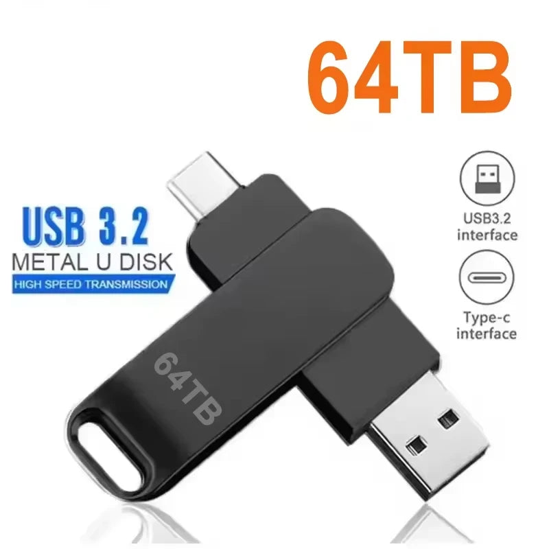 New 16TB USB 3.2 Flash Drives High Speed Transfer Metal Pendrive Memory Card Pendrive Flash Disk Memoria Waterproof Stick 2026