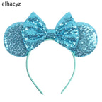 Embroidered Sequin Ears Bow Headband for Women & Girls