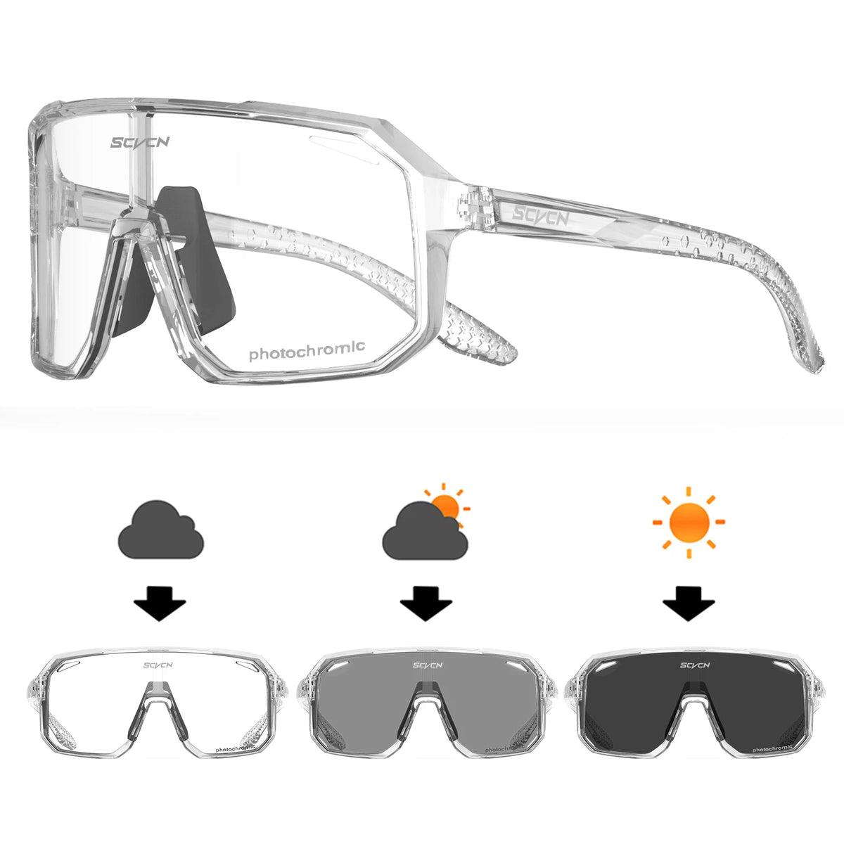 Photochromic UV400 Cycling Sunglasses for MTB & Road Cycling