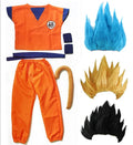 Halloween Costumes  Adult  Z Clothes Party Suit Goku Cosplay Costumes Top/Pant/Belt/Tail/wrister/Wig