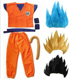Halloween Costumes  Adult  Z Clothes Party Suit Goku Cosplay Costumes Top/Pant/Belt/Tail/wrister/Wig