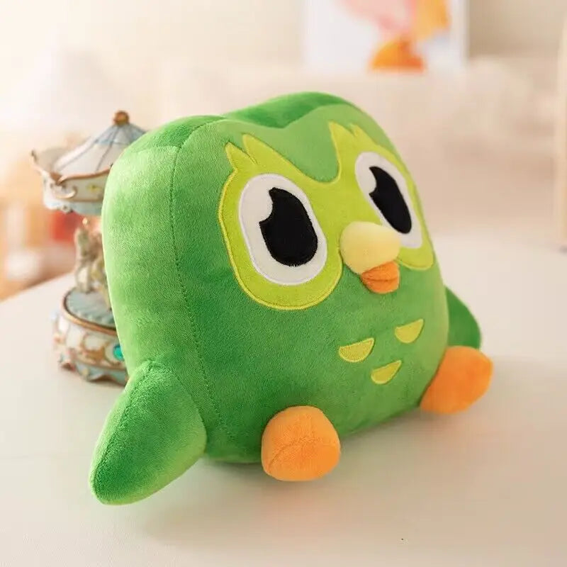 Kawaii Green Owl Plush Toy – Soft Cartoon Stuffed Animal