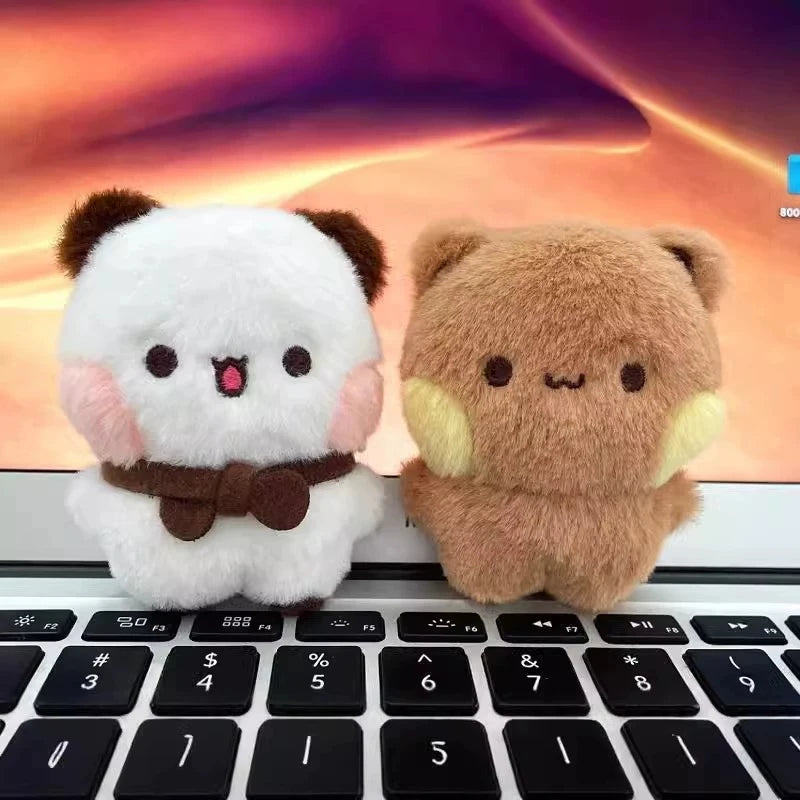 Bubu & Yier Panda Plush Keychain Cute Couple Bag Charm