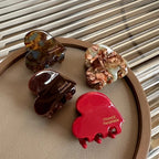 Mini Heart Acetate Hair Claw Clip for Women & Girls