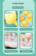 Montessori Duck Frog Pig Hammer Puzzle Toy for Toddlers