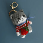 Exquisite Kitten Crochet Keychain Cute Cat Bag Charm