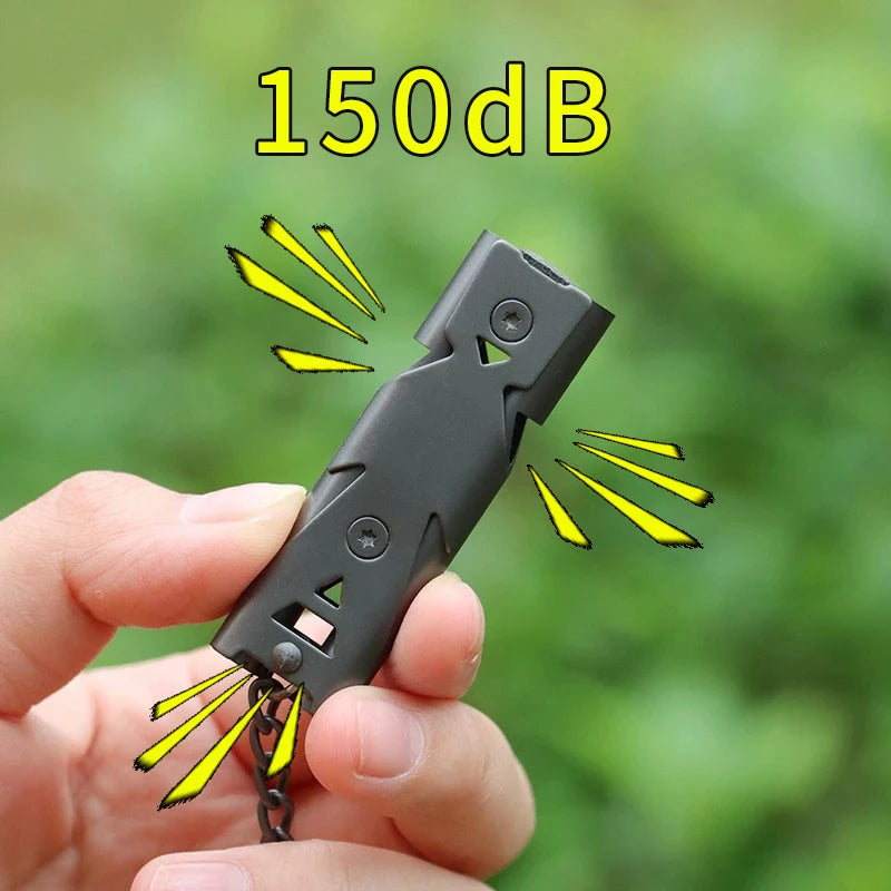 150dB Double Tube High Decibel Survival Whistle Outdoor Emergency Rescue Tool