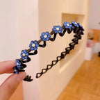 Non-Slip Rhinestone Wave Headband for Women