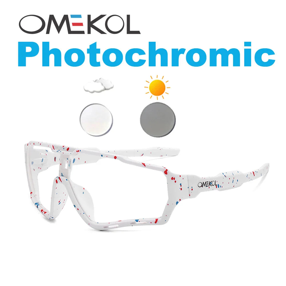 Photochromic Cycling Glasses UV400 Sports Sunglasses for Men & Women Outdoor