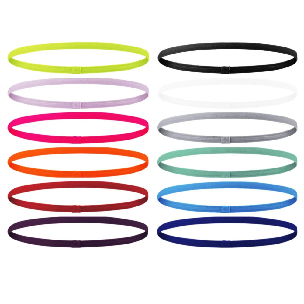 4PCS Thin Elastic Non-Slip Sports Headbands for Men & Women