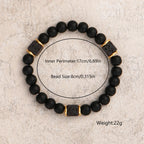 1PC Vintage Male Tribal Coconut Shell Wooden Beaded Bracelet for Men Lava Stone Bracelet Man Jewelry Gift for Him