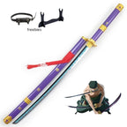 40incn Roronoa Zoro Katana Ninja Knife Sword Anime Cosplay Costume Zoro Real Size Japanese Katana Original Samurai Sabre Gift