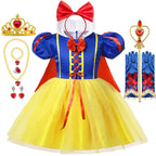Kids Snow White Princess Costume Dress with Cape