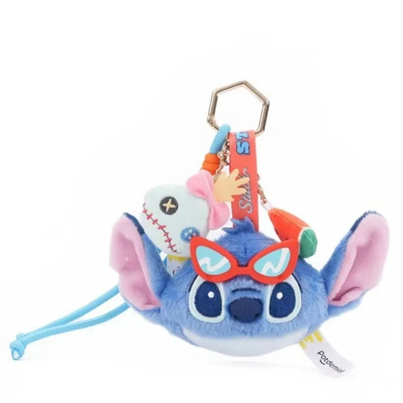 Genuine Lilo & Stitch Holding Flowers Cartoon Stuffed Plush Dolls Anime Plush Baby Toys Pendant Toys Kawaii Kids Birthday Gift