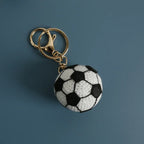 Crochet Sports Ball Keychain Soccer Basketball Bag Charm