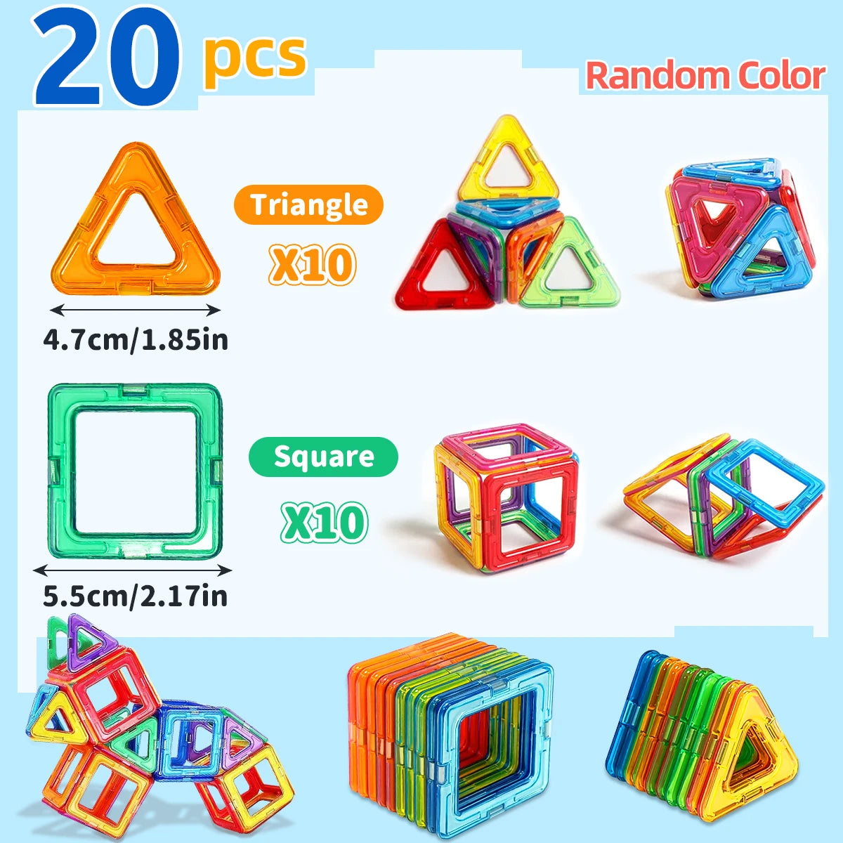 Magnetic Building Blocks Medium STEM Construction Toy for Kids
